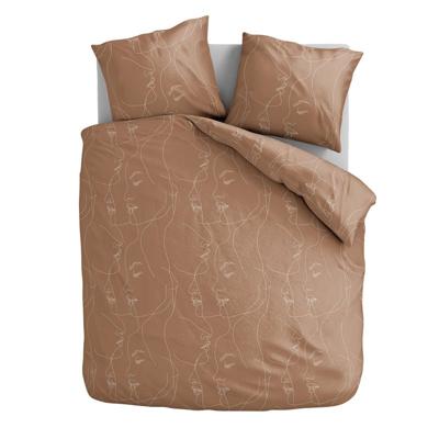 Dekbedovertrek Faces - Lits-Jumeaux (240x220 Cm) - Bruin Microvezel - Patroon - Zydante - Dekbed-Discounter.nl Dekbedovertrek Faces - Lits-Jumeaux (240x220 Cm) - Bruin Microvezel - Patroon - Zydante - Dekbed-Discounter.nl