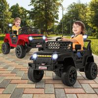 12 V Kinderauto Elektrisch Voertuig op Batterijen voor Peuters Afstandsbediening voor Ouders 3 Snelheden LED-Lampjes Muziek-Zwart 12 V Kinderauto Elektrisch Voertuig op Batterijen voor Peuters Afstandsbediening voor Ouders 3 Snelheden LED-Lampjes Muziek-Zwart