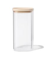 HEMA Voorraad bus 1600ml glas met deksel (transparant)