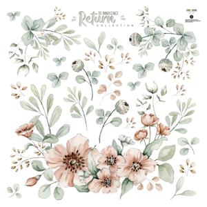 Muursticker - Weide Bloemen Pastel