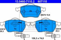 Remmenset, remschijf ATE, Remschijftype: Geventileerd: , Inbouwplaats: Vooras, u.a. für Audi, Skoda, Seat - thumbnail