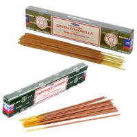 Wierook cadeaus set - 2x geurstokjes - Citronella en Patchouli Forrest geur - Meditatie - thumbnail