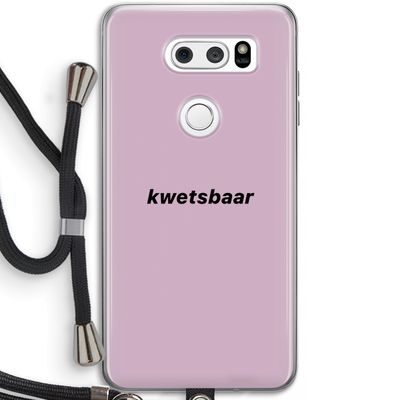 kwetsbaar: LG V30 Transparant Hoesje met koord