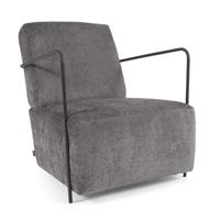 Kave Home Fauteuil 'Gamer' Chenille, kleur Donkergrijs