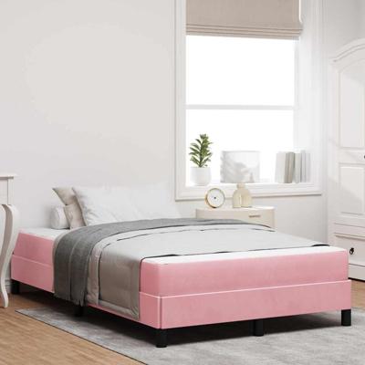 Boxspringbed met matras met matras Roze 120 x 200 cm Fluweel