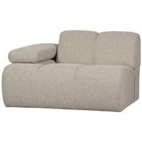 WOOOD 1-zits bank met arm links Mojo - Bouclé - Beige - 74x120x97 cm