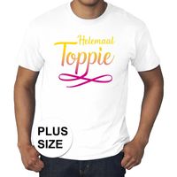 Grote maten Helemaal Toppie t-shirt wit heren - thumbnail