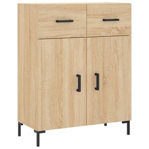 vidaXL Dressoir 69,5x34x90 cm bewerkt hout sonoma eikenkleurig