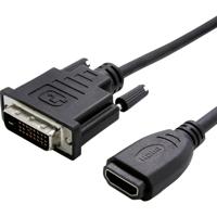 Value 12.99.3116 DVI-kabel DVI / HDMI Adapterkabel DVI-D 24+1-polige stekker, HDMI-A-bus 0.15 m Zwart - thumbnail