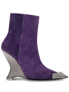 Philipp Plein bottines en daim à bout pointu - Violet