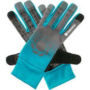 Gardena 11502-20 beschermende handschoen Tuinhandschoenen Zwart, Blauw, Grijs Katoen, Elastaan, Nylon, Polyester, Polyurethaan
