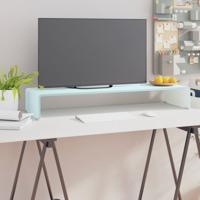 Tv-meubel/monitorverhoger 90x30x13 cm glas groen
