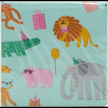 HEMA Servetten 24X24 Party Animal 20 Stuks bij Jumbo