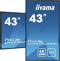 iiyama LH4370UHB-B1 beeldkrant Digitale signage flatscreen 108 cm (42.5") VA 700 cd/m² 4K Ultra HD Zwart Type processor Android 9.0 24/7 - thumbnail