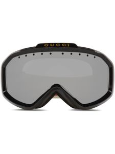 Gucci Eyewear lunettes de ski à bande logo - Or