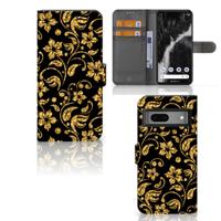 Google Pixel 7 Hoesje Gouden Bloemen