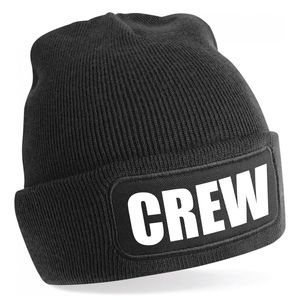 Muts crew zwart voor volwassenen - Winter accessoires