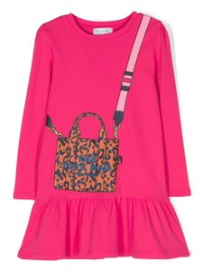 Marc Jacobs Kids robe à logo imprimé - Rose