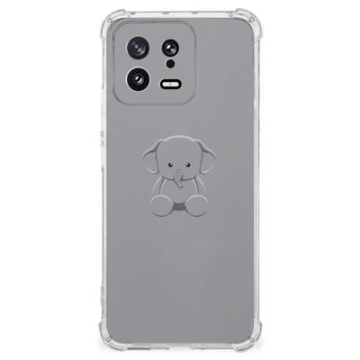 Xiaomi 13 Stevig | Bumper Hoesje | Grijs Baby Olifant Xiaomi 13 Stevig | Bumper Hoesje | Grijs Baby Olifant