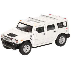 Modelauto Hummer H2 SUV wit 12,5 cm