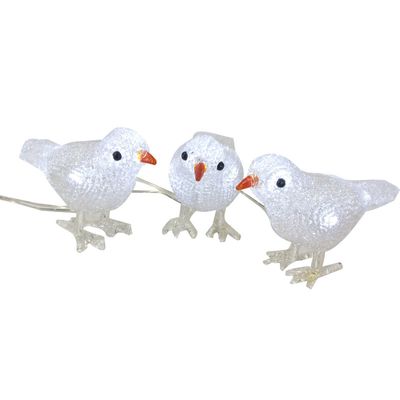 LED figuren vogeltjes set van 6x voor binnen/buiten 15 cm LED figuren vogeltjes set van 6x voor binnen/buiten 15 cm