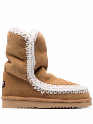 Mou bottes à doublure lainée - Marron