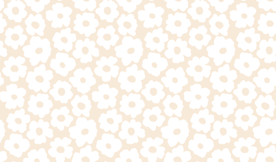 Witte klaproos vinyl tapijt bloemen en planten
