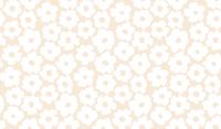 Witte klaproos vinyl tapijt bloemen en planten