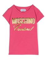 Moschino Kids t-shirt à logo imprimé - Rose - thumbnail