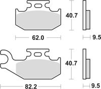 TRW remblokken "mcb 723" brake pad mcb 723 si sintered metal