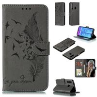 Feather patroon Litchi textuur horizontale Flip lederen draagtas met portemonnee & houder & kaartsleuven voor Huawei Honor 10i/P Smart + 2019/Honor 20