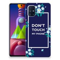 Samsung Galaxy M51 Silicone-hoesje Flowers Blue DTMP