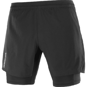 Salomon Cross twinskin shorts men - ZWART - Heren