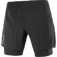 Salomon Cross twinskin shorts men - ZWART - Heren - thumbnail