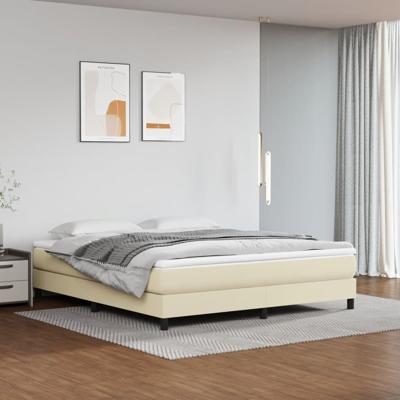 Bedframe kunstleer crmekleurig 180x200 cm