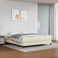 Bedframe kunstleer crmekleurig 180x200 cm