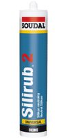 Soudal Silirub 2 | Siliconenkit | Zwart | 600 ml - 100253