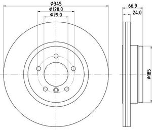 Remschijf Gecoat 54232PRO 8DD355110041