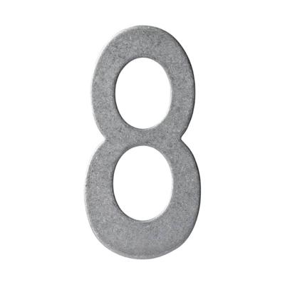 Intersteel Huisnummer 8Numbra 15cm RVS getrommeld - 0034.402048