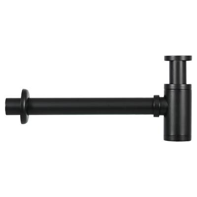 Differnz sifon mat zwart Messing