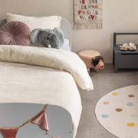 Kinderdekbedovertrek Teddy Kids 140x200220 Cm Offwhite Effen Fresh And Co - Kids - 140x200220 Cm (Junior) - Fresh And Co - Dekbed-Discounter.nl