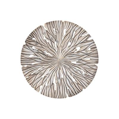 Bonte Cream MDF wandpaneel gegolfd gesneden rond S