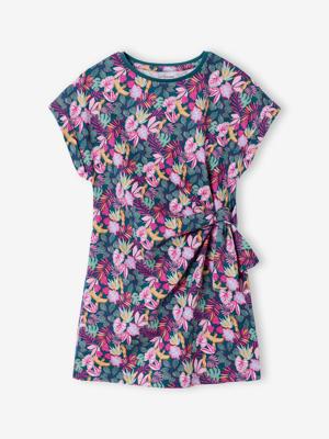 Jersey jurk met print groen