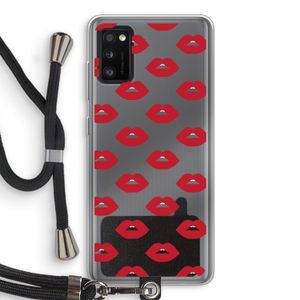 Lips: Samsung Galaxy A41 Transparant Hoesje met koord