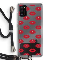 Lips: Samsung Galaxy A41 Transparant Hoesje met koord