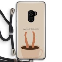 Aggressively drinks coffee: Xiaomi Mi Mix 2 Transparant Hoesje met koord