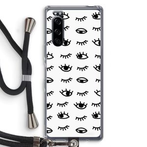 Eye pattern #2: Sony Xperia 5 Transparant Hoesje met koord