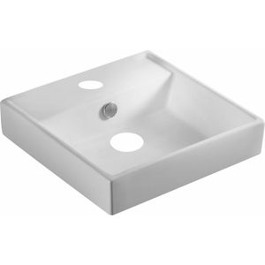 Half Inbouw Wastafel VM Go Brigit 38x13 cm Porselein Wit (1 kraangat)
