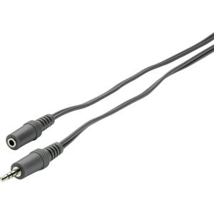 SpeaKa Professional SP-1300376 Jackplug Audio Verlengkabel [1x Jackplug male 3,5 mm - 1x Jackplug female 3,5 mm] 2.00 m Grijs