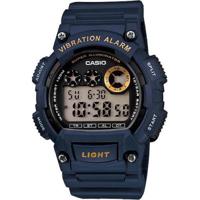 Horlogeband Casio 10410726 / AQ-S810W-2AVEF / AQ-S810W-2AVEF Klittenband Blauw 18mm